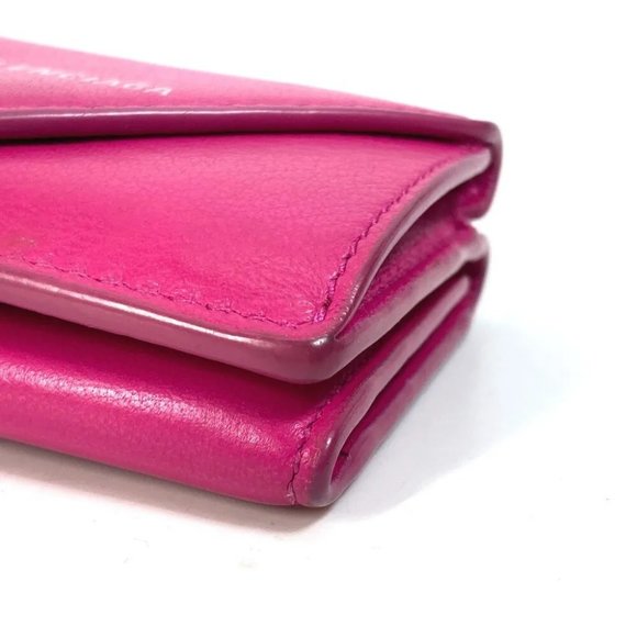 BALENCIAGA logo Paper mini Compact wallet Trifold - Picture 11 of 15